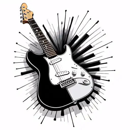 Guitar And Piano Keys Forming