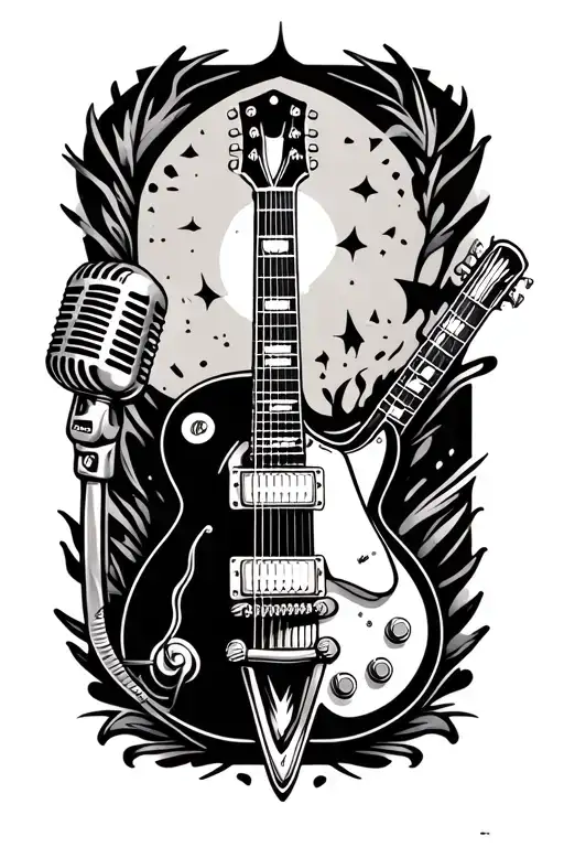 Guitar And Microphone
