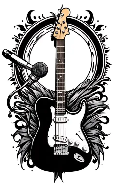 Guitar And Microphone