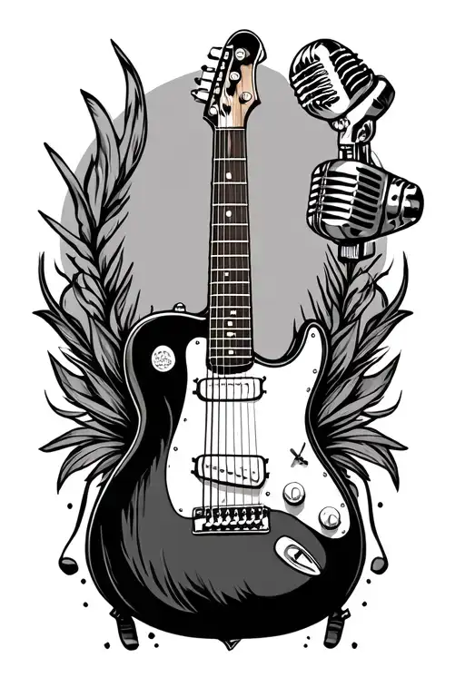 Guitar And Microphone