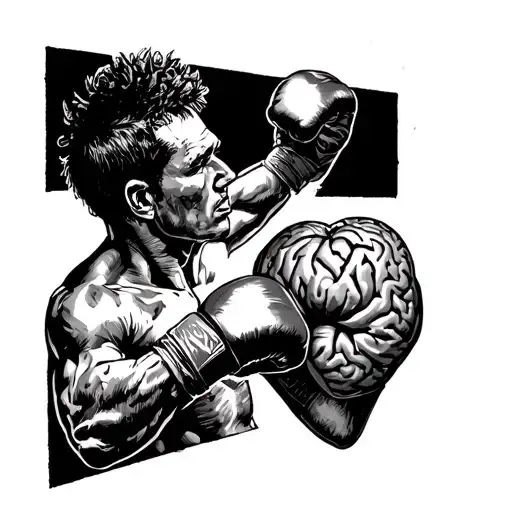 Brain And Heart Boxing Match In The Ring