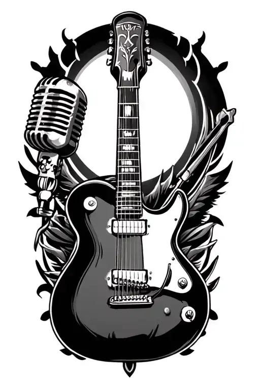 Guitar And Microphone