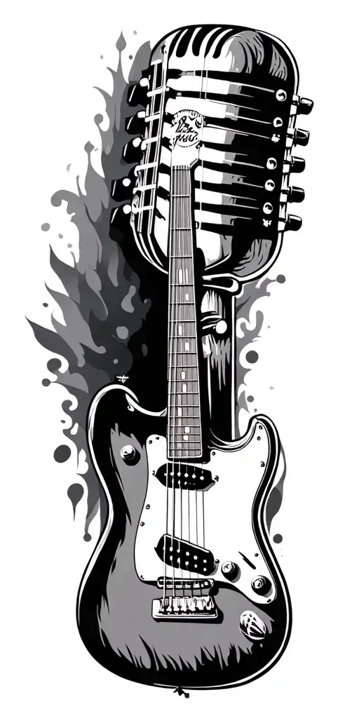 Guitar And Microphone