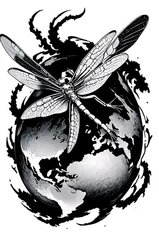 Dragon Fly On The World