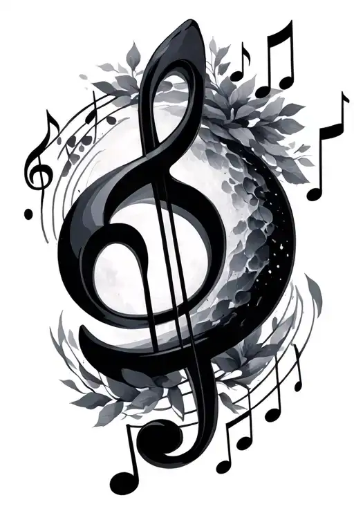 Moonlight Sonata Music Notes Floating