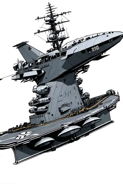 Air Craft Carrier Symbol Combined