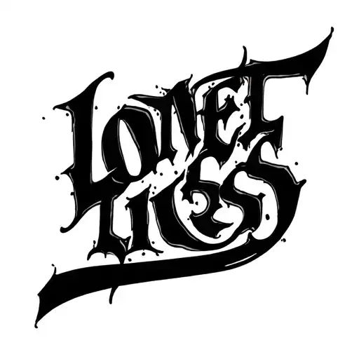 Loneliness Word Written