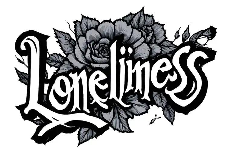 Loneliness Word Written With No Drowings