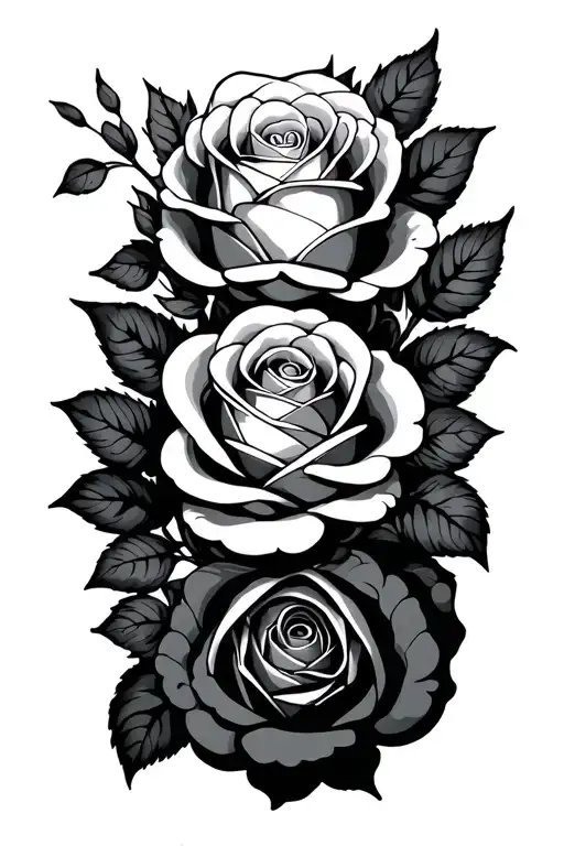 Boussole Est Roses Entwined