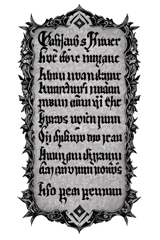 The Lord's Prayer In Aramaic Script Writing