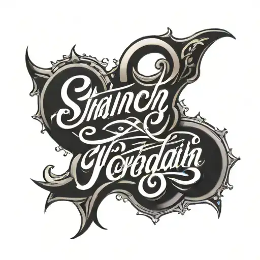 Arched Wordmark Script Stomach