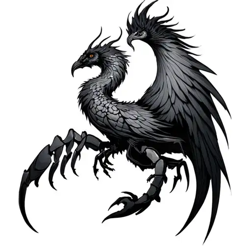 Firey Phoenix Rising Scorpio Zodiac Sign