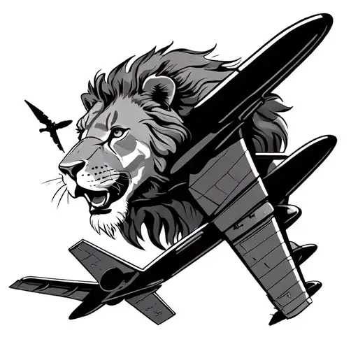 Leo Zodiac Sign And Airplane Flying