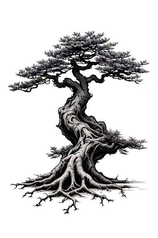 Bonsai Tree With Roots