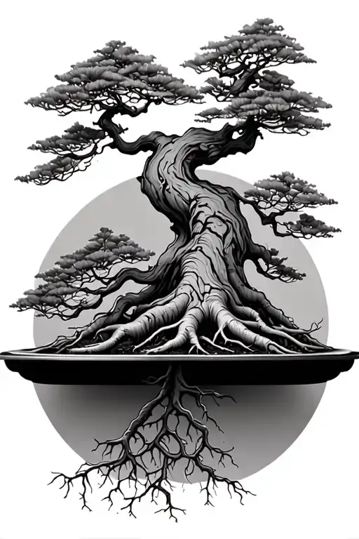 Bonsai Tree With Roots