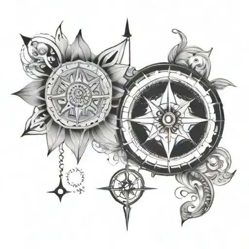 Mandala And Compass Split