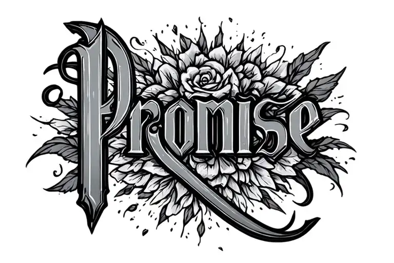 The Word Promise In A Masculine Font