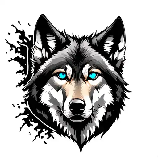Wolf Blu Eyes