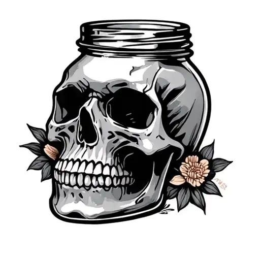 Mason Jar Skull