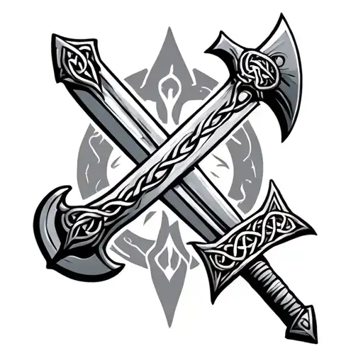 Celtic Sword And Axe