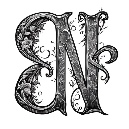 Letter C And N With A Love Letter Written