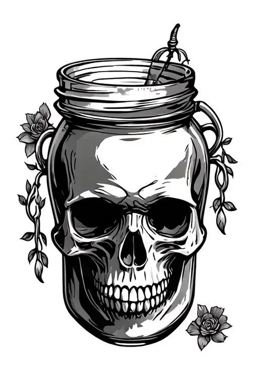 Mason Jar Skull