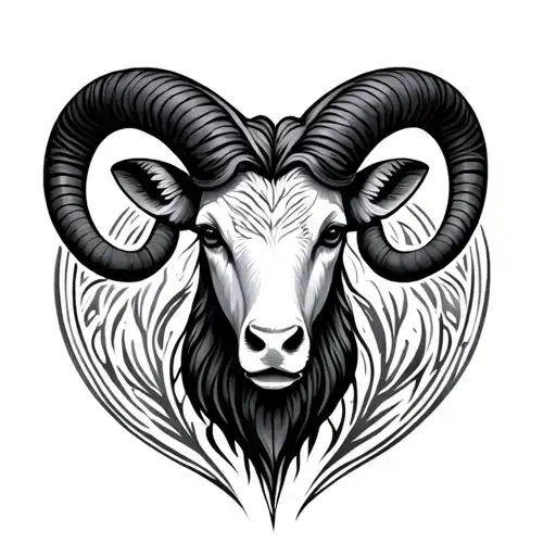 Aries Zodiac Sign Outlined
