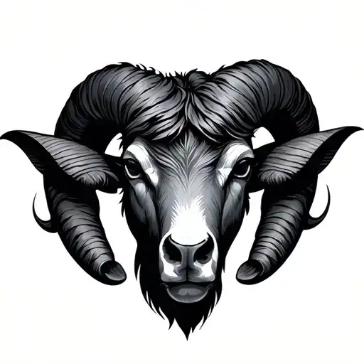 Aries Zodiac Sign Outlined Minimal