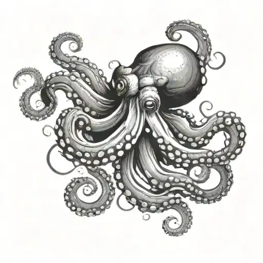 Octopus To Be Put On Forearm With Tentacles Going Around