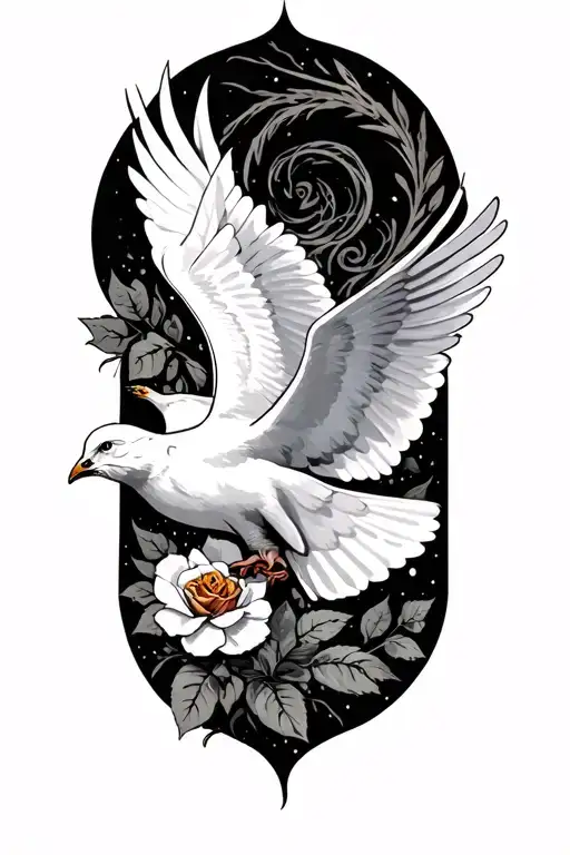 Date Of Birth Of A Death With A Dove That Flies Away