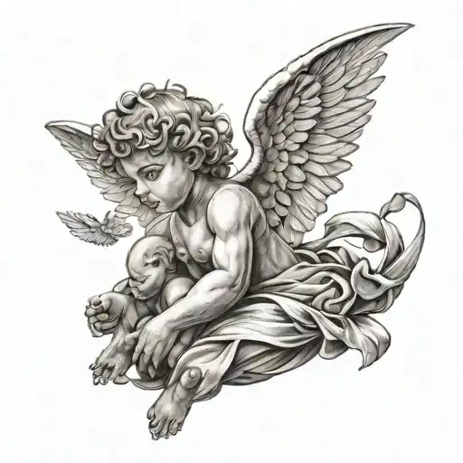 Fighting Angel With Baby