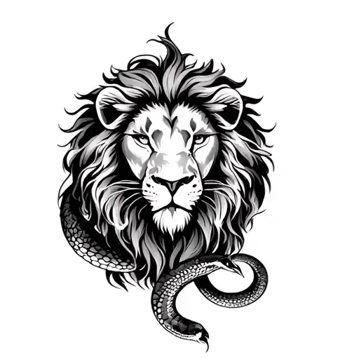 Snake And Lion