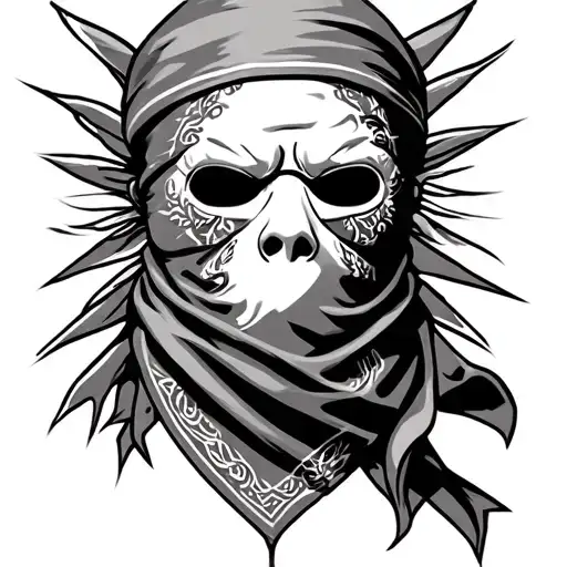Gangsta Malemask Bandana Wrapped