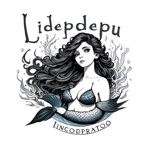 Mermaid With The Name Lidepdepju Incorporated In It
