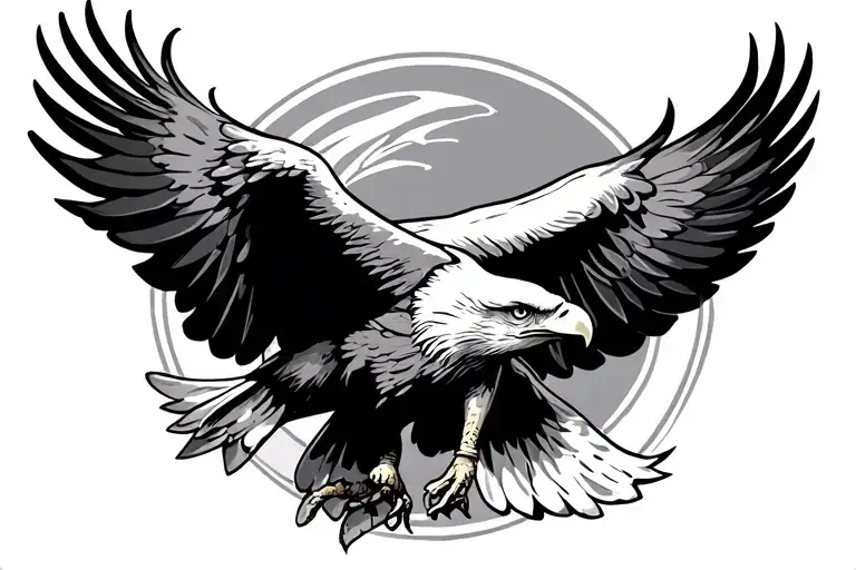 Eagle Flying Back Upper Arm