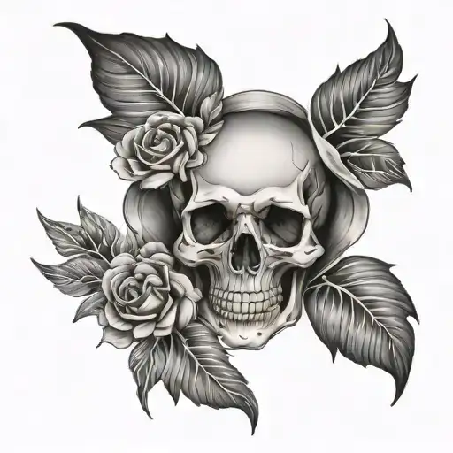 Skull And Flower