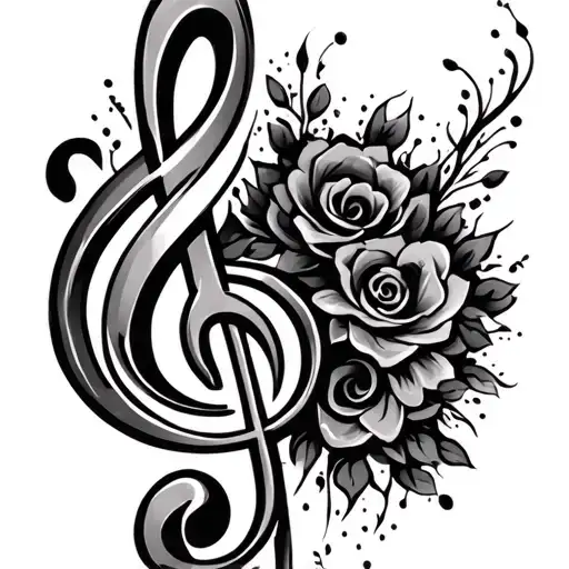 Mom Treble Clef Intertwined