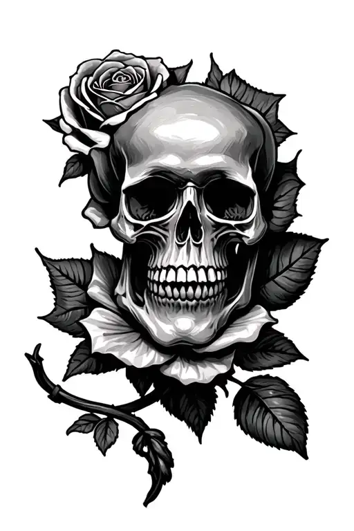 Skull Rose Dead Day