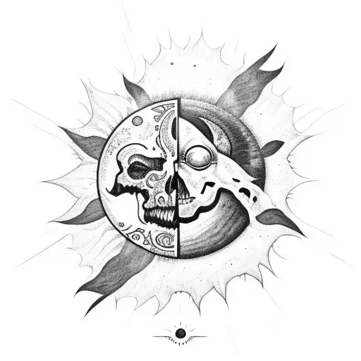 Sun And Moon Death With Pattern