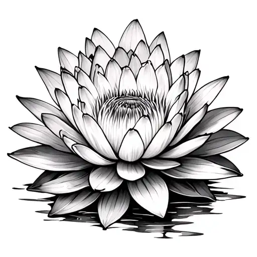 Water Lily And Marigold