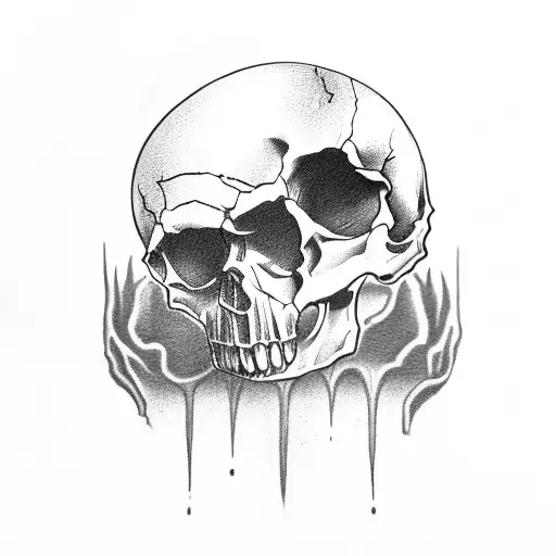 Skull Inside A Spade