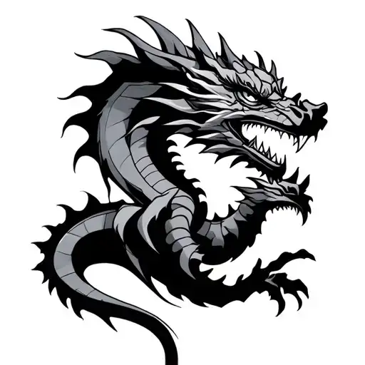A Dragon With Nordic Design