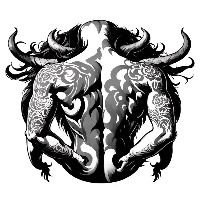 Japanese Demon Back Piece Featuring