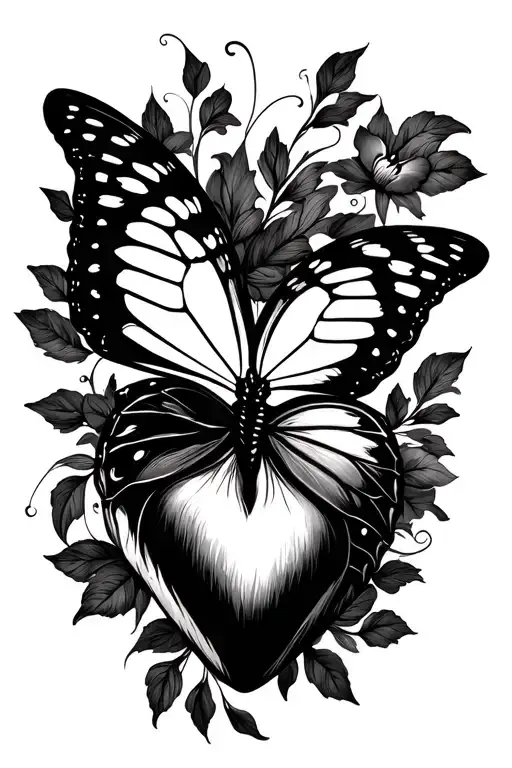 Butterfly And Heart