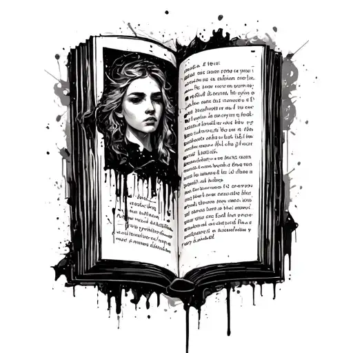 A Text In The Style Of Old Books That Blends With An Abstract Drawing In The Poonthlet