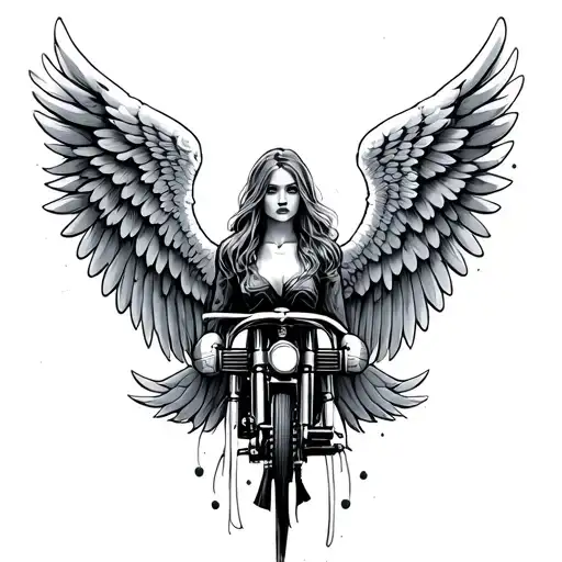 Angel Wings Biker