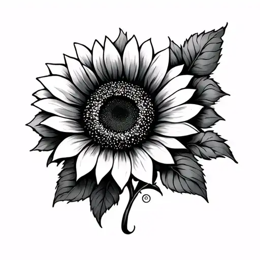 Infinity Tattoo With Sunflower