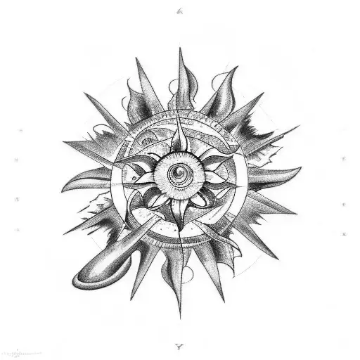 The Alchemy Transmutation Circle As The Sun
