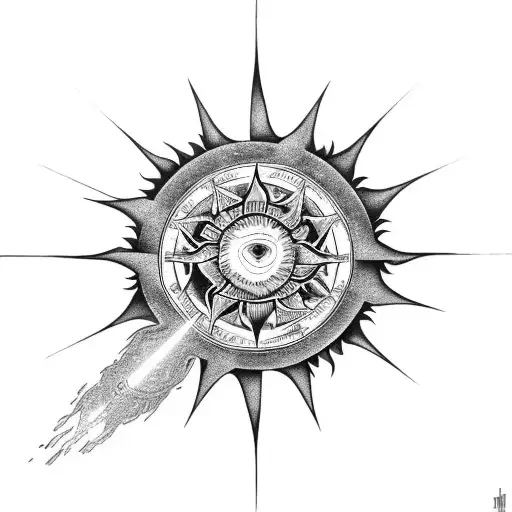 The Alchemy Transmutation Circle As The Sun