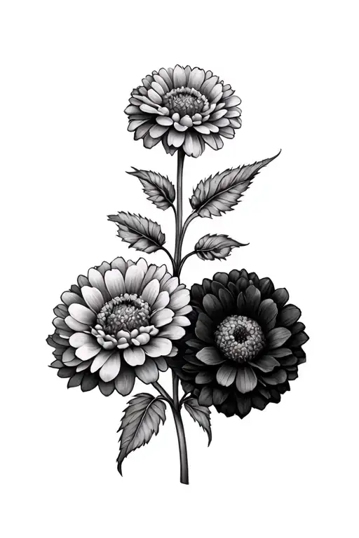 Marigolds And Chrysanthemums Flower